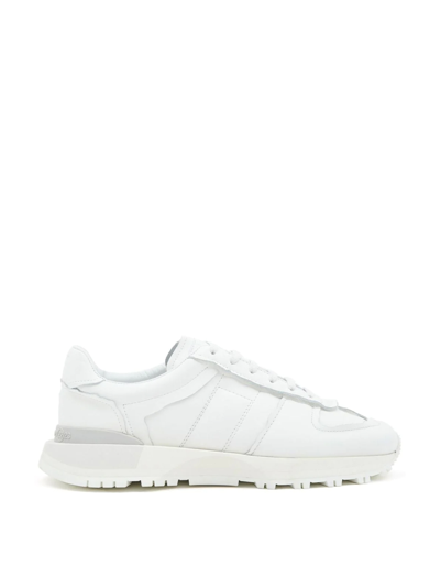 Maison Margiela Classic Fitted Lace-up Sneakers In White
