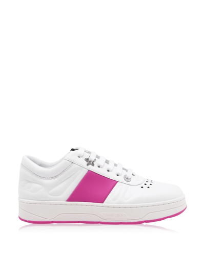 Jimmy Choo Hawaii Stars Sneakers In White