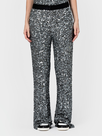 Kaos Sequined Trousers In Grey