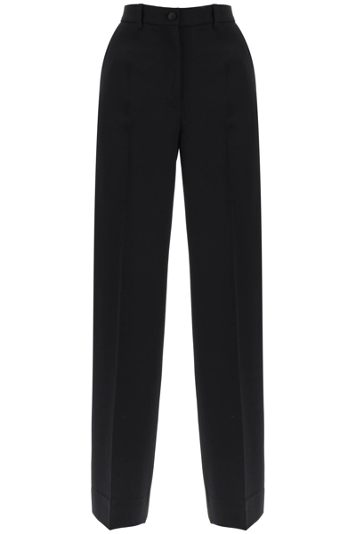 Dolce & Gabbana Wide Leg Tailoring Trousers In Black