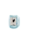 La Manso Mountains Silver Peak Glittered Plastic Ring In Not Applicable