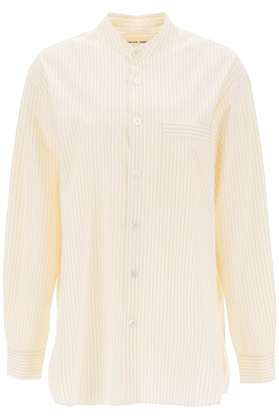 Birkenstock X Tekla Organic Poplin Pajama Shirt In White