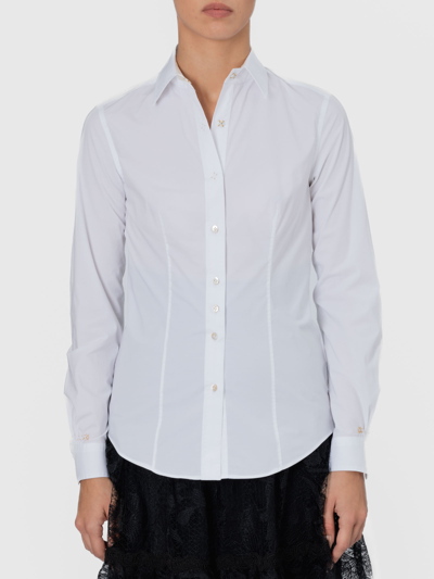 Le Sarte Pettegole Stretch Cotton Poplin Shirt In Multi-colored