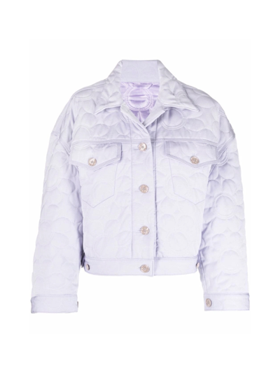 Acne Studios Ofree Quilted Jacket In Purple