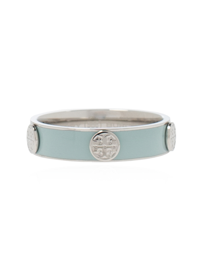 Tory Burch Miller Double-t Logo Ring In Blue