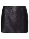 GAUGE81 KAILUA' MINI BLACK SKIRT WITH ALL-OVER MICRO PAILLETTES IN POLYESTER