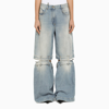 ATTICO LIGHT BLUE JEANS WITH CUT-OUT