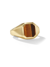 David Yurman Men's Streamline Signet Ring In 18k Gold With Gemstone, 14mm In Bte