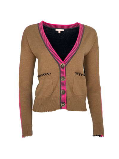 Lisa Todd Pocket Pleaser Colorblock Button-down Cardigan In Rye