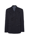 PRADA MEN'S DOUBLE-BREASTED WOOL JACKET