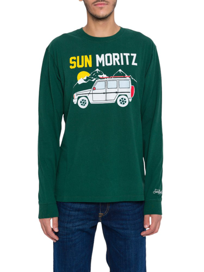 Mc2 Saint Barth Luton Sun Moritz Cotton Sweatshirt In Green