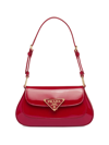 Prada Patent Leather Shoulder Bag In Red