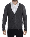 COSTUME NATIONAL COSTUME NATIONAL ELEGANT GRAY WOOL BLEND CARDIGAN MEN'S SWEATER