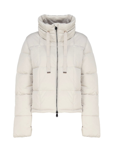 Save The Duck Drawstring Puffer Jacket In White