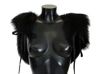 Dolce & Gabbana Black Silver Fox Fur Scarf In Black