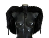Dolce & Gabbana Black Silver Fox Fur Scarf In Black