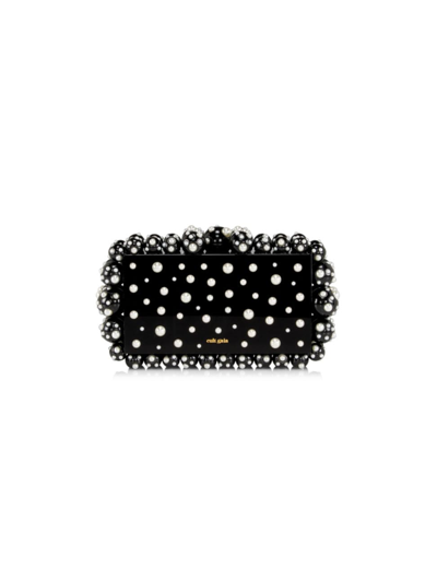 Cult Gaia Women's Eos Imitation Pearl-trimmed Clutch In Black Pearl