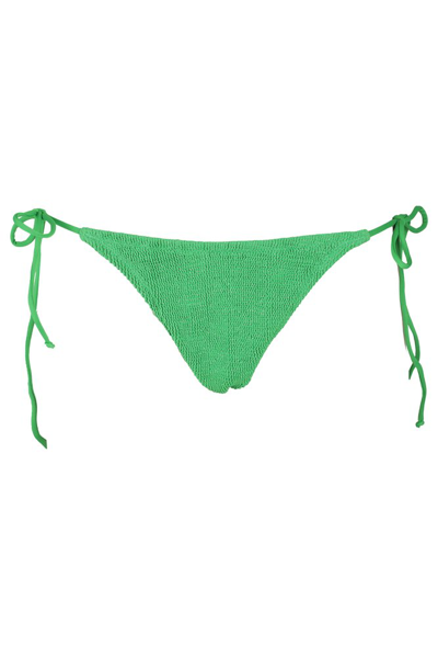 Mc2 Saint Barth Norah Logo Patch Bikini Bottoms In Green