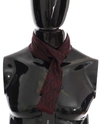 DOLCE & GABBANA DOLCE & GABBANA BORDEAUX SILK CROWN CHILI MEN'S SCARF