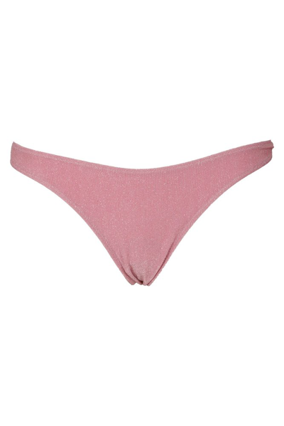 Mc2 Saint Barth Naomi Logo Patch Bikini Bottoms In Pink