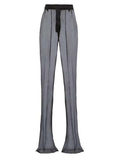 Prada Hose Aus Organza In Gray