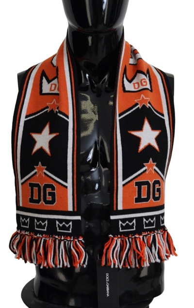 Dolce & Gabbana Multicolor Dg Logo Printed  Neck Wrap Shawl Scarf