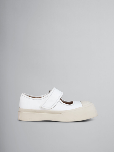 Marni Pablo Mary Jane Trainers In White