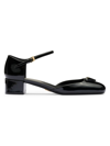 PRADA WOMEN'S OPEN-SIDED PATENT LEATHER PUMPS