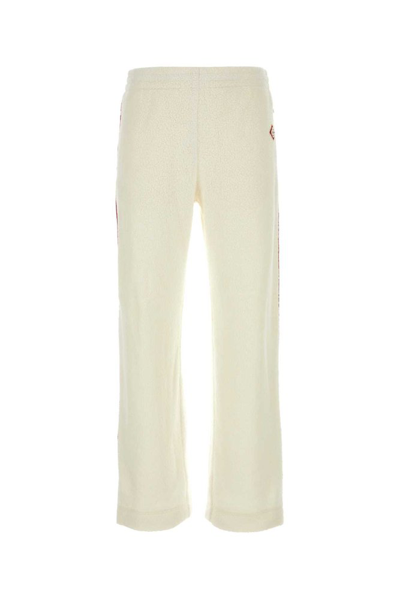 Casablanca Logo Patch Terry Joggers In Offwhite