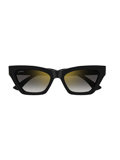 Cartier Logo Acetate Cat-eye Sunglasses In Green