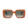 Celine Bold 3 Dots Square Sunglasses In Arancione/grigio