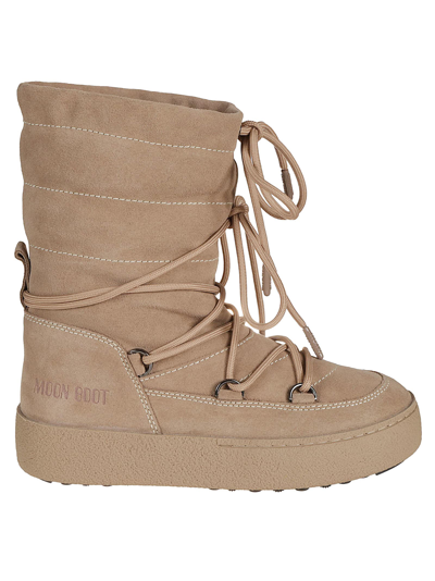 Moon Boot Ltrack Suede Boots In Sand