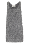 Isabel Marant Windy Metallic Knit Minidress In Si Silver
