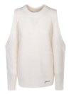 Ganni Chunky Knit Sweater In White