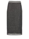 Brunello Cucinelli Sequin-embellished Midi Skirt In Gray