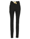 Area Black High Wasted Star Stud Leggings In Black