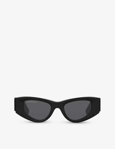 Balenciaga Womens Black Bb0243s Cat-eye Acetate Sunglasses