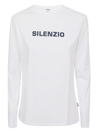 Aspesi T-shirt Silenzio M/l In White