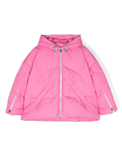 Khrisjoy Khriskid Hooded Puffer Jacket In Pink
