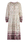 Isabel Marant Étoile Fratela-ge Print Long Sleeve Maxi Dress In White