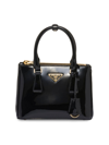 Prada Women's Galleria Patent Leather Mini Bag In Black