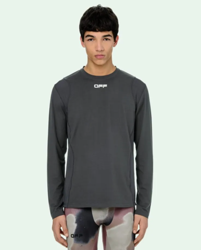 Off-white Off- Polyester Men's T-shirt In Gray