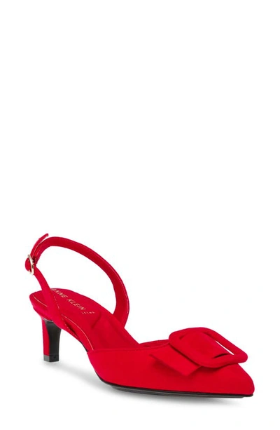 Anne Klein Women's Iva Pointed Toe Slingback Pumps In Red