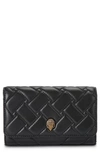 Kurt Geiger Extra Mini Kensington Quilted Leather Wallet On A Chain In Black