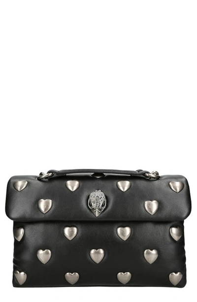 Kurt Geiger Kensington Soft Love Convertible Leather Shoulder Bag In Charcoal