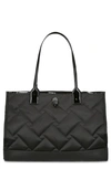 Kurt Geiger Recycled Square Shopper Tote In Black/black