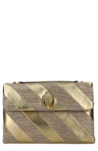 Kurt Geiger Kensington Small Embellished Handbag In Gold