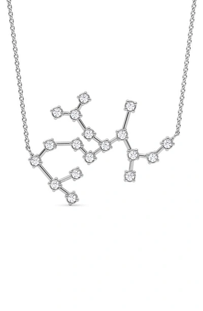 Hautecarat Sagittarius Constellation Lab Created Diamond Necklace In 18k White Gold