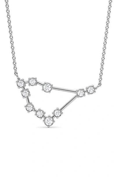 Hautecarat Capricorn Constellation Lab Created Diamond Necklace In 18k White Gold