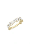 Hautecarat Princess Cut Lab Created Diamond 18k Gold Eternity Band Ring In 18k Yellow Gold